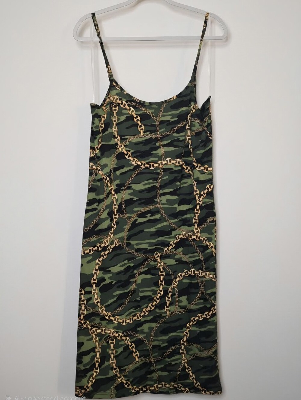 Camo & Chain Slip/Tank Dress